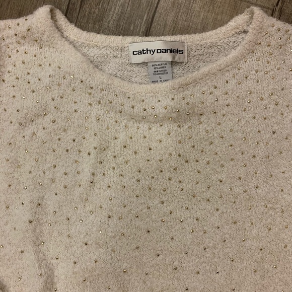 Cathy Daniels Women's Embellished Sweater w/ Scarf - Picture 3 of 8